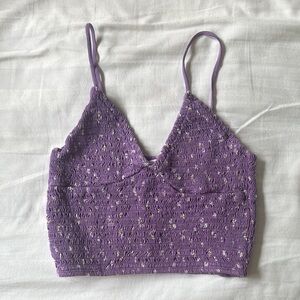 Me to We Purple Crop Top